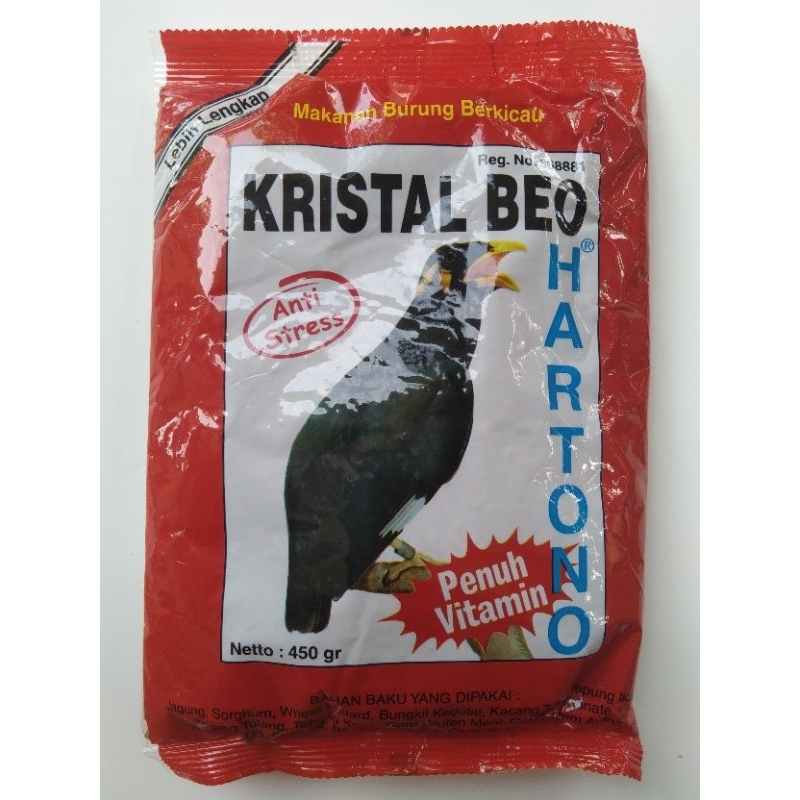 KRISTAL BEO HARTONO VOER PAKAN BURUNG BEO 450 g