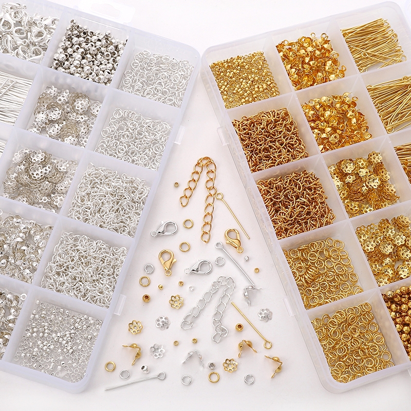 [1260PCS] 1 Kotak Paket Kit DIY Aksesoris/ Paket Diy Aksessoris Gelang & Kalung