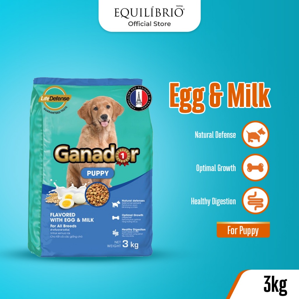 Ganador Puppy Egg & Milk 3 kg - Makanan Kering Anjing - Dog Dry Food