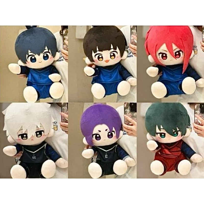 (PRE ORDER SATUAN) Bluelock Sitting Plush Doll 40cm: Isagi Bachira Chigiri Nagi Reo Itoshi Rin