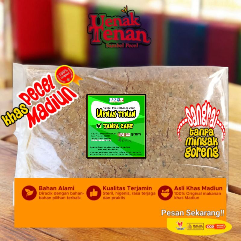 

Sambal Kacang TANPA CABAI Bumbu Sambel Pecel Madiun Asli Sangrai 1 KG, 500 gr, 200 grUenak Tenan