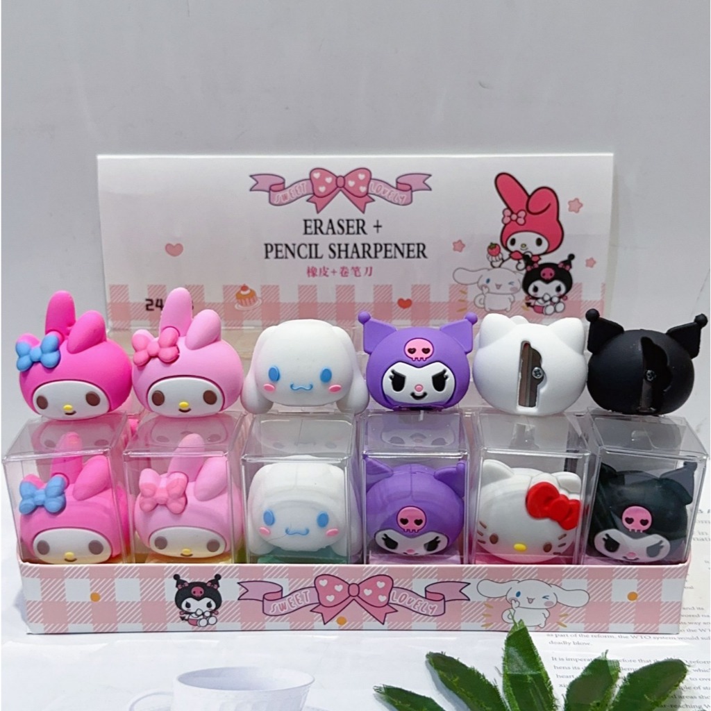 

Rautan Pensil Bentuk Kepala Sanrio Lucu Serutan Pensil 3D Kepala Melody Kuromi Lucu Bisa COD