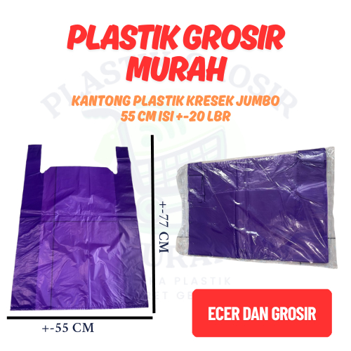 KANTONG PLASTIK KRESEK JUMBO 55 CM ISI +-20 LBR