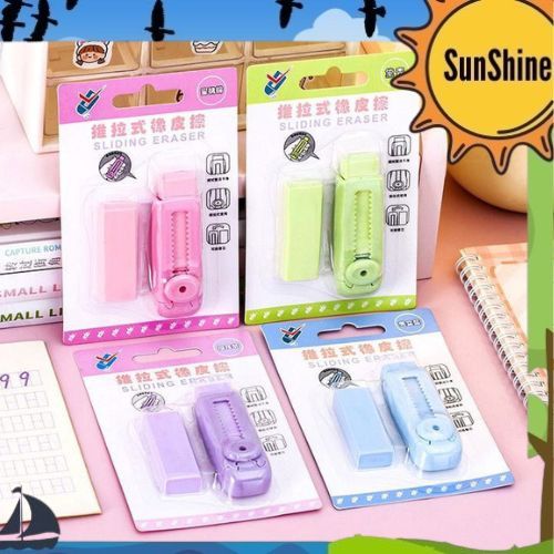 

Penghapus Pensil Aesthetic / Penghapus Mekanik Warna-Warni Lucu / Sliding Eraser PE0012