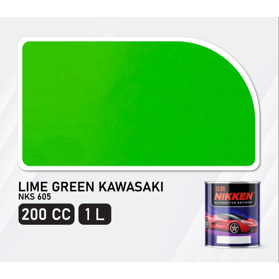 cat nikken nks 605 Lime Green Kawasaki - cat hijau
