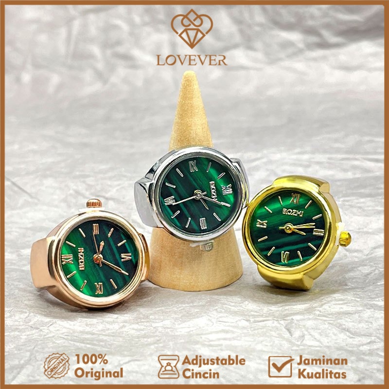 LOVEVER Cincin Pria dan wanita Tangan Cincin Cincin Bentuk Jam Tangan Cincin Pria dan wanita Jam Jar