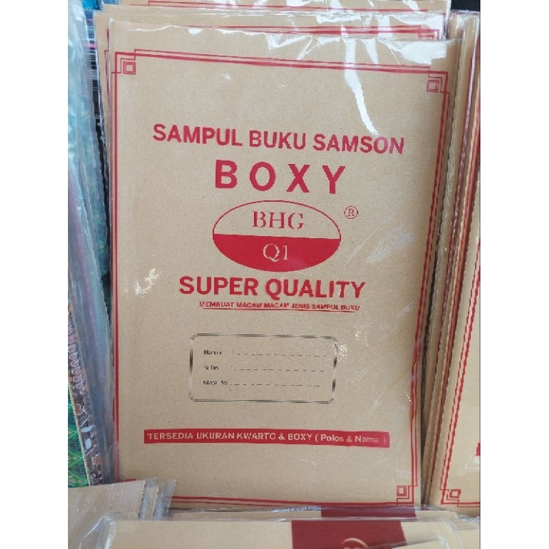 

sampul coklat ukuran Boxi / buku campus sudah ada kolong nama isi 20 lembar