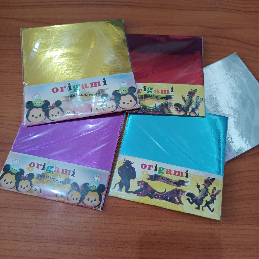 

Kertas Lipat Origami Kilap Metalik Paper