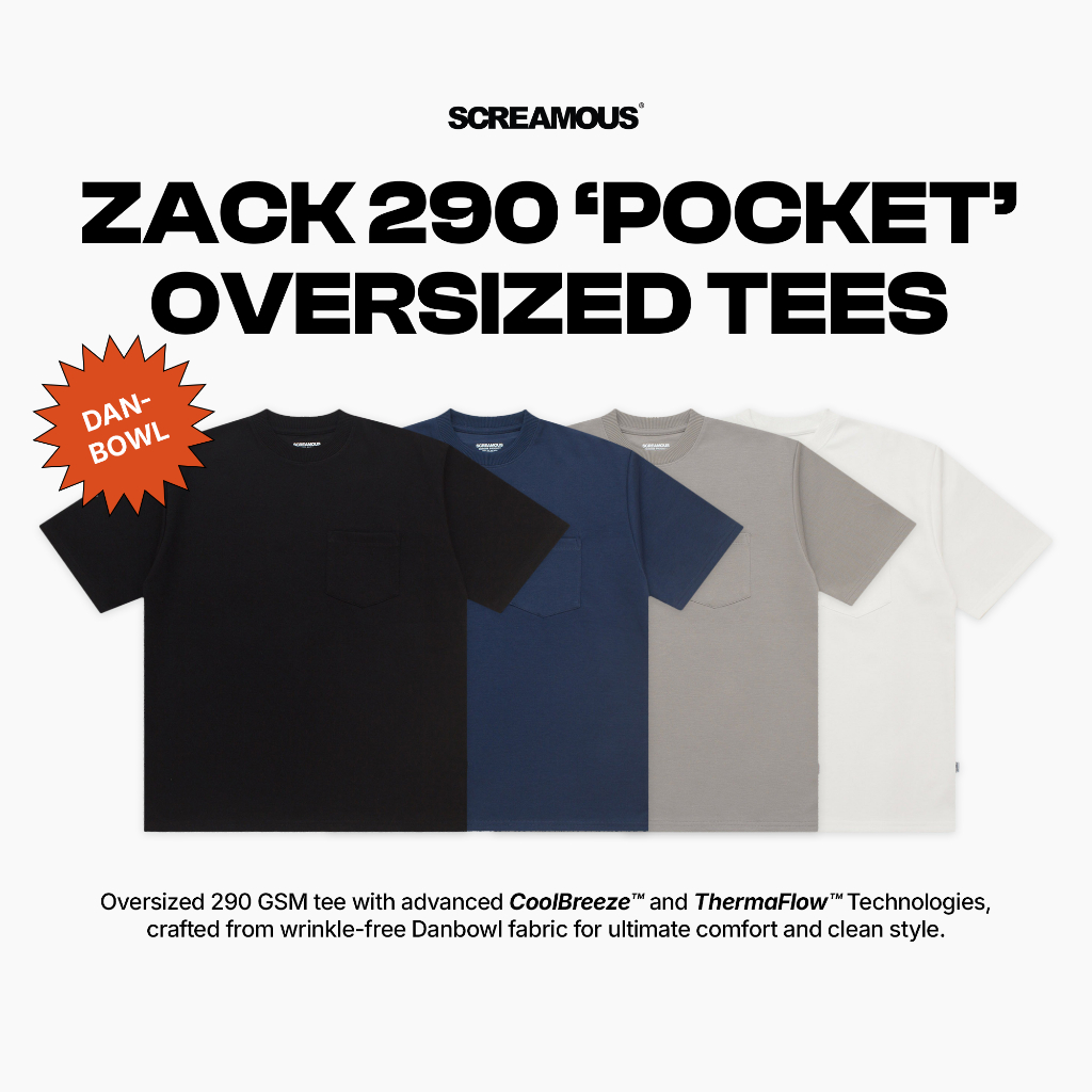 Screamous Kaos T-Shirt OVERSIZE DAWNBOWL ZACK 290 POCKET