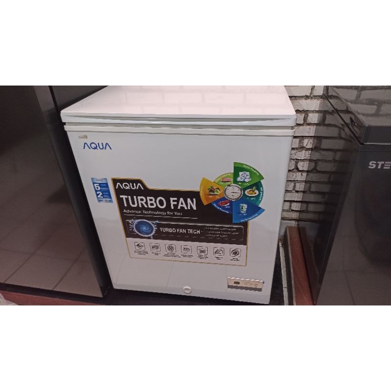 chest freezer 150 liter no frost aqua aqf 150 TF garansi resmi promo