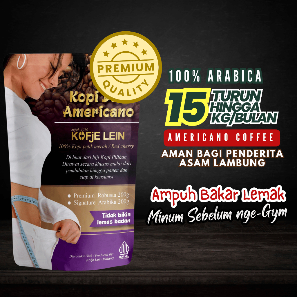

Kofje Lein Kopi Diet Americano Arabica Coffee Pelangsing Ampuh Cepat