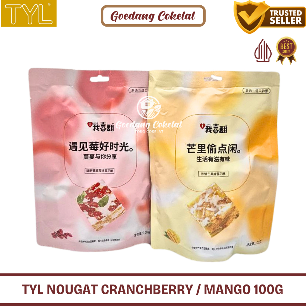 

TYL Fruit Nougat Cranberry / Mango Kemasan Pouch 100g