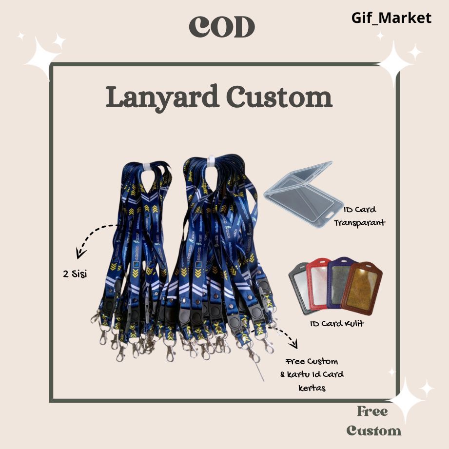 

Tali Lanyard | Id card | COD | Free Ongkir | Custom | Name tag