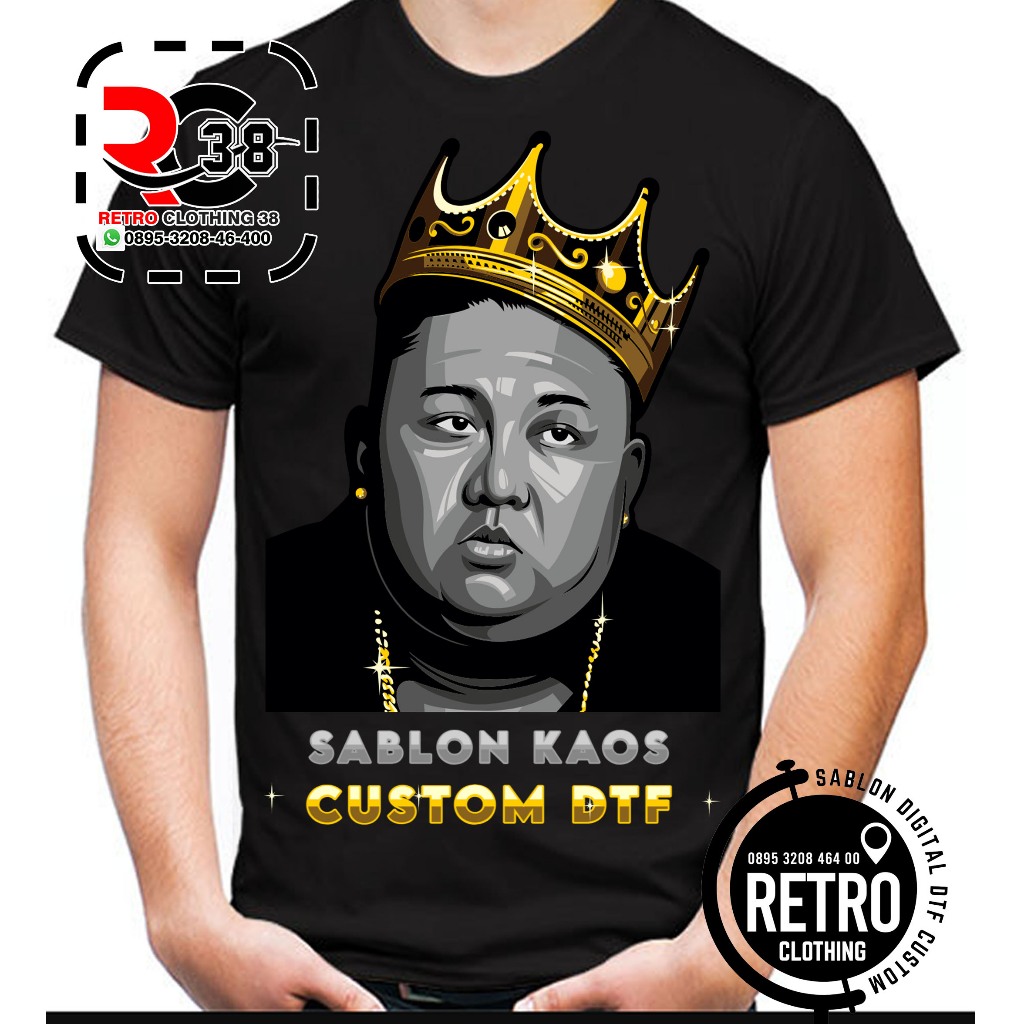 KAOS SABLON DTF SATUAN BISA CETAK FOTO