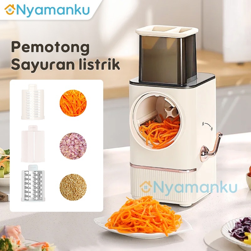 Mesin Pemotong Sayur Otomatis Parutan Serbaguna Listrik / Parutan Keju Listrik Otomatis sol empuk