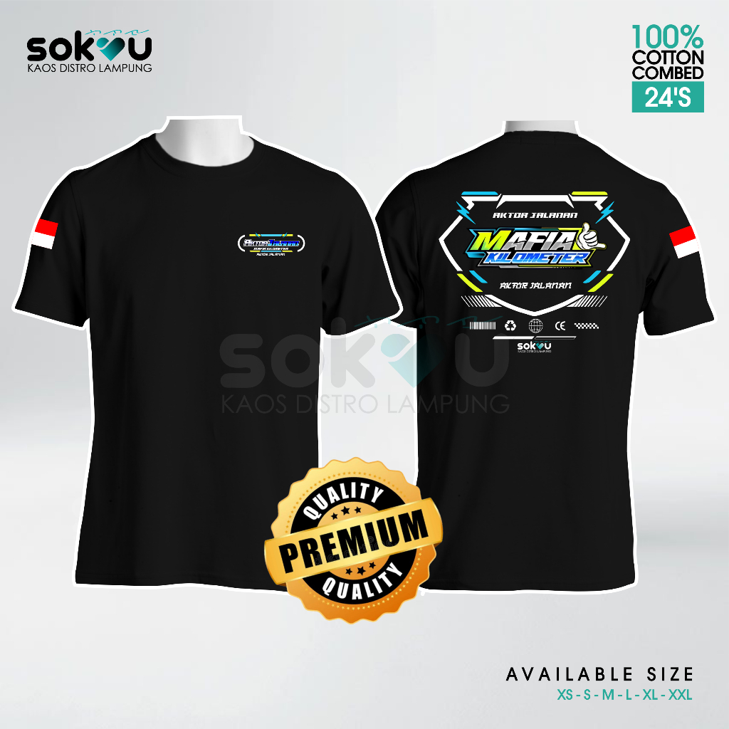 Kaos Ku – Kaos MAFIA KILOMETER – Kaos Murah Pria dan Wanita – Cotton Combed 24s