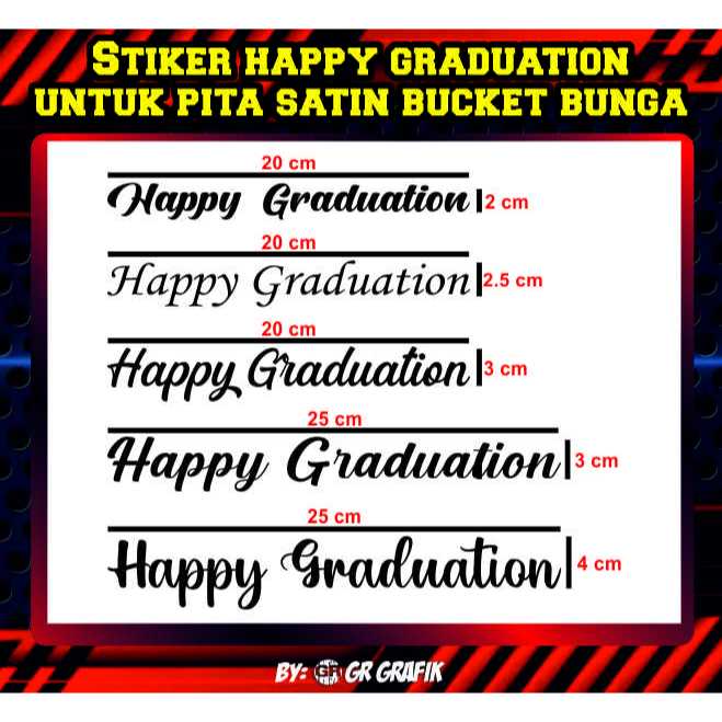 

STIKER GRADUATION PITA / STIKER PITA SATIN BUCKET BUNGA
