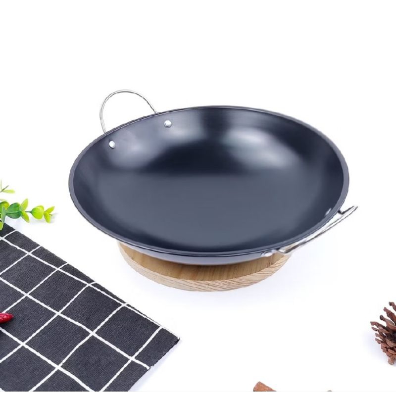 Wajan Kuali Penggorengan Kecil Stainlees Hitam Tebal