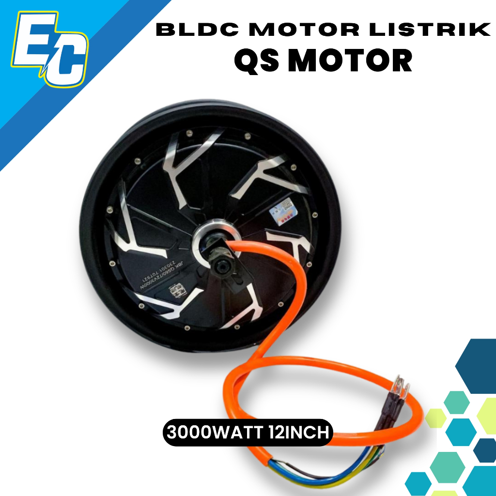 BLDC Motor Listrik QS Motor 3000watt 12inch