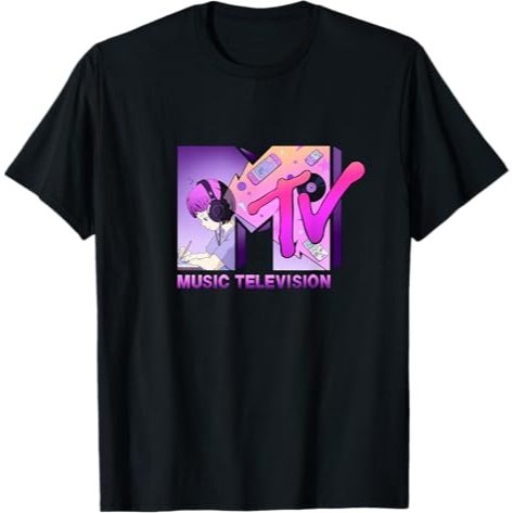 BAJU KAOS - Mademark x MTV - The official MTV Logo in anime gamer style T-Shirt