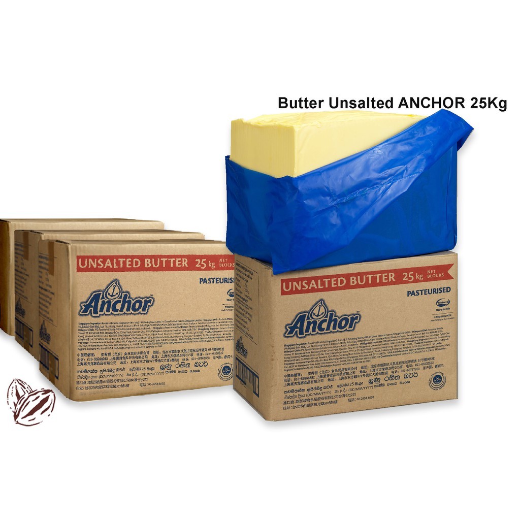 

Anchor Unsalted Butter 1KG, 500gr REPACK / PURE BUTTER IMPORT NEW ZEALAND - 100% HALAL