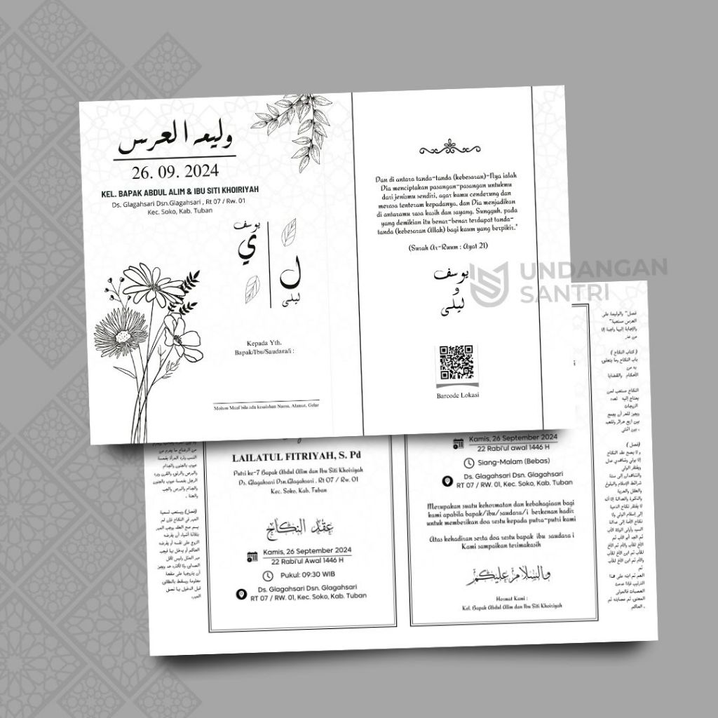 Undangan Pernikahan Santri, Undangan Kitab Kuning