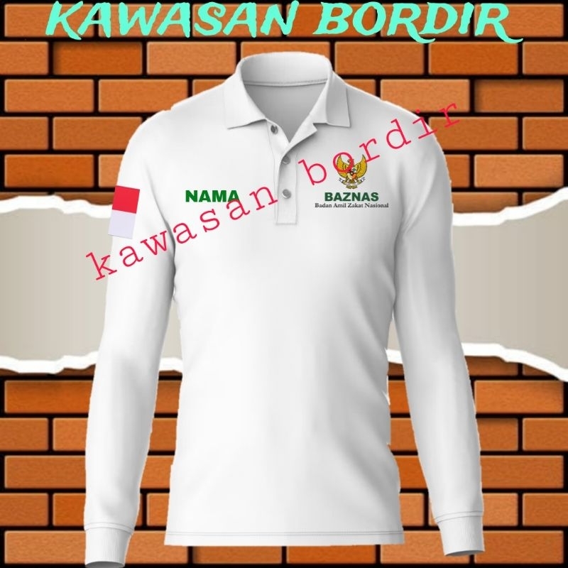 Polo shirt BAZNAS kaos BAZNAS baju BAZNAS seragam BAZNAS full bordir..