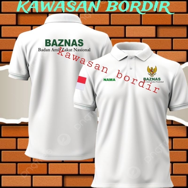 polo shirt BAZNAS kaos BAZNAS seragam BAZNAS baju BAZNAS full bordir..