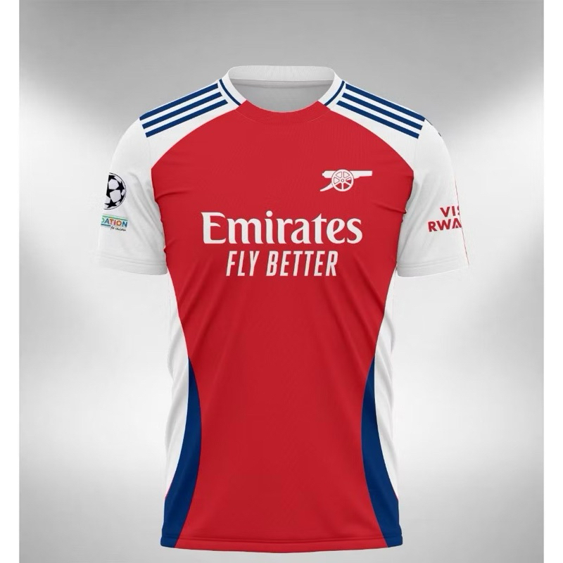 Jersey FC Arsenal UCL Gratis Request Nick Name 5XL baju bola