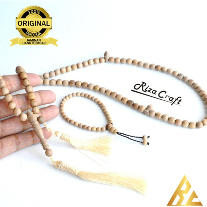PAKET ibadah Tasbih Gelang Kayu Dewandaru ASLI Unik 33 dan 99 Butir