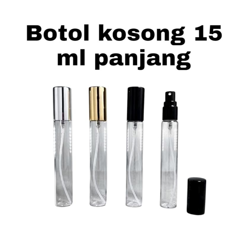 Botol Parfum Kosong Botol Spray 15ml Kaca Tutup Hitam Botol Isi Ulang Parfum Botol Spray Kosong Parf