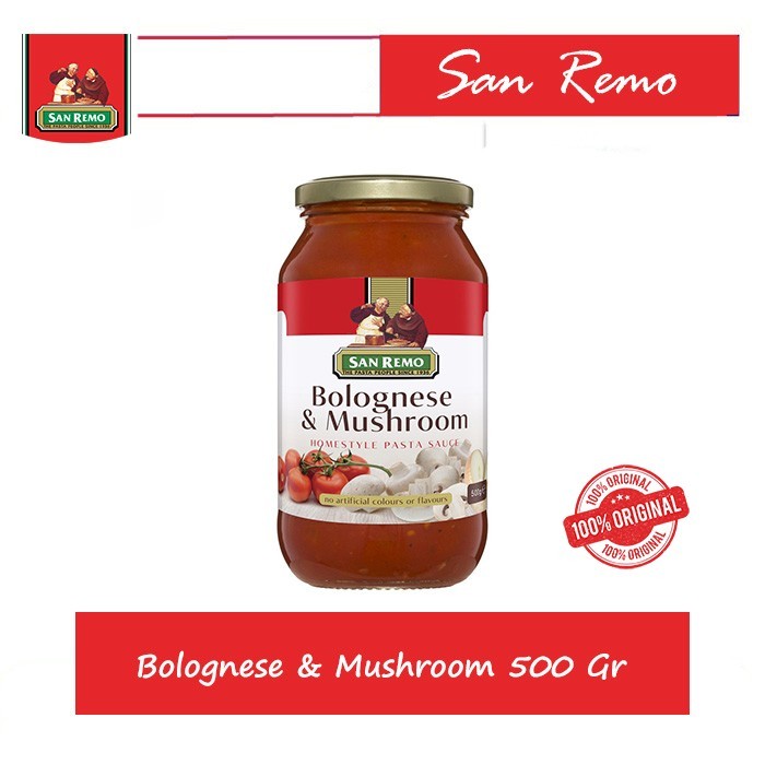 

San Remo Pasta Sauce Bolognese And Mushroom 500 Gr
