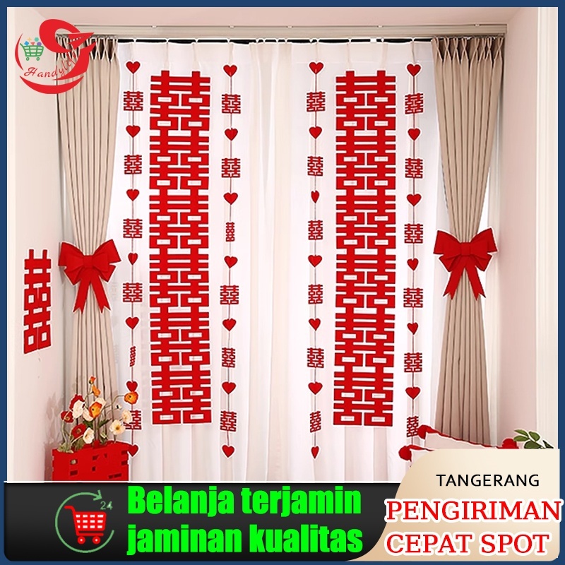 Promo Tirai Wedding 3D Dekorasi Pernikahan Rumah Baru Kamar Tidur Ruang Tamu Tirai Dekorasi 3D