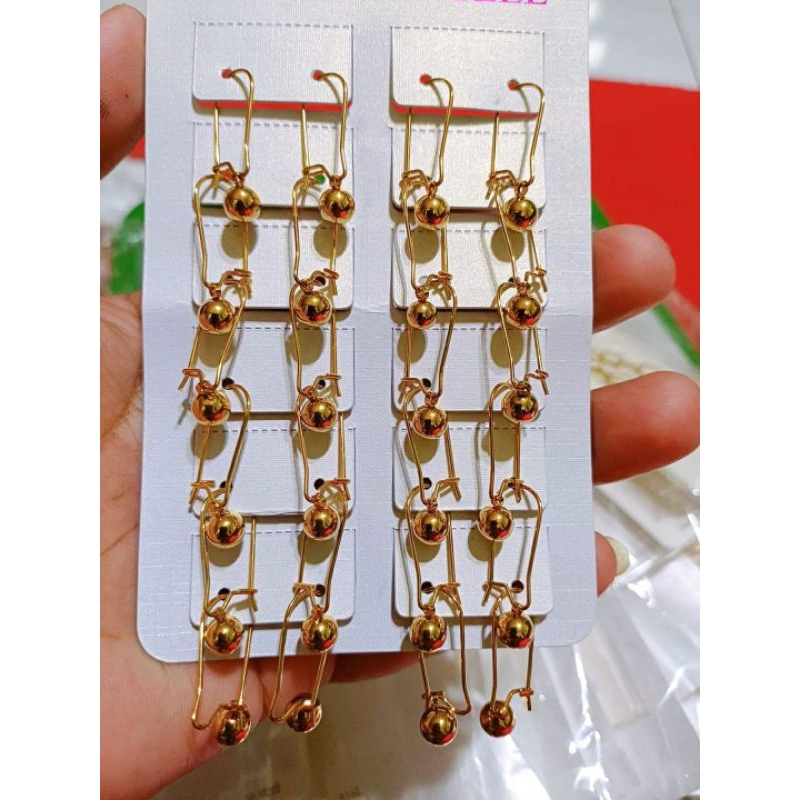 anting jurai kait panjang titanium gold
