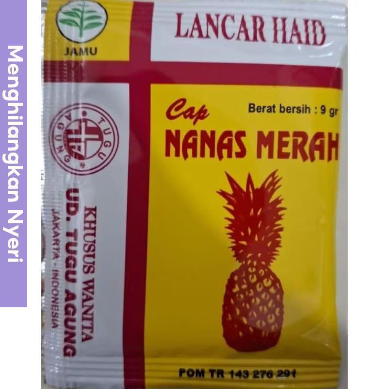 

lancar haid cap nanas merah serbuk isi 10 cachet