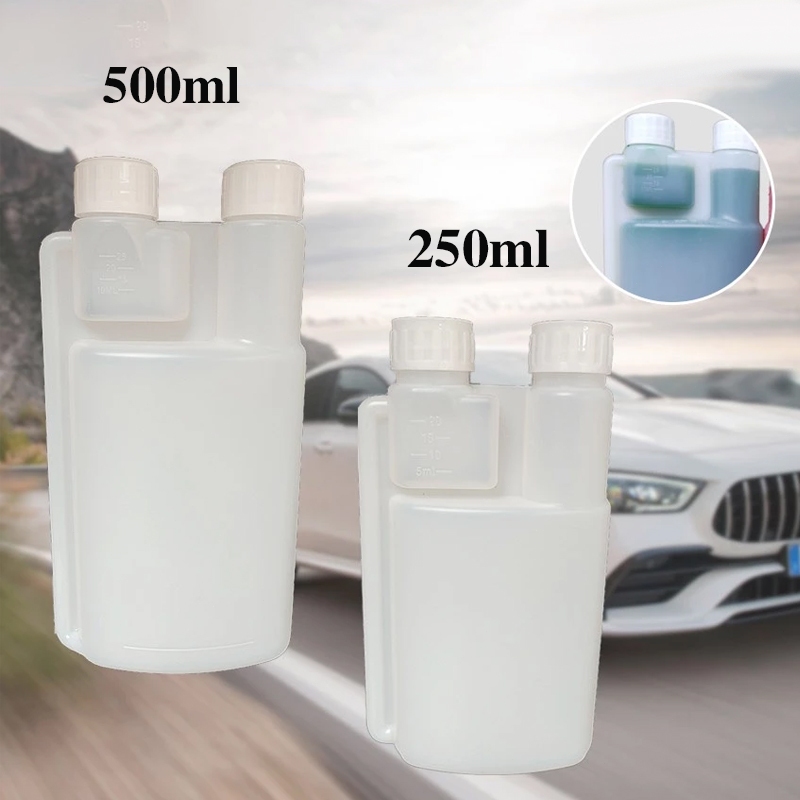 250/500 ML Botol Takaran Oli Samping Untuk Vespa RX King Ninja Motor Double Twin Neck Bottle Botol T