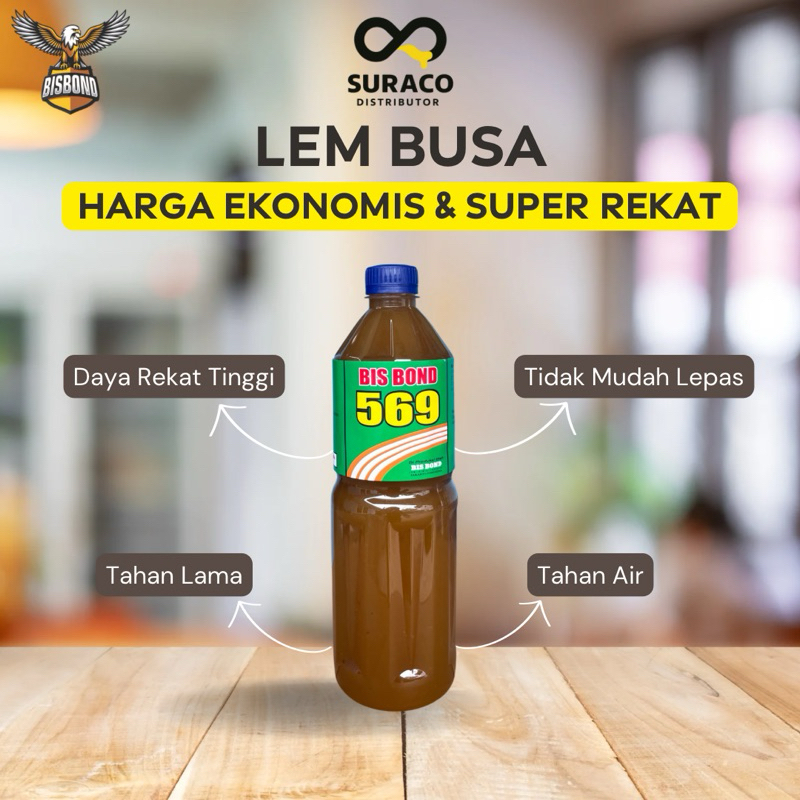 Lem Busa 569 BIS – Lem Jok Motor, Kasur Busa, Lem Serbaguna – 800 Gram