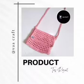 tas lucu tas selempang kecil tas wanita tas rajut tas milk cotton tas homemade