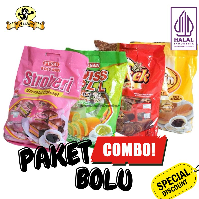 

PAKET COMBO BOLU MIX [SWISSROLL, BOLU SALUT COKELAT, BRIKEK, MUFFIN, SPONGE CAKE]