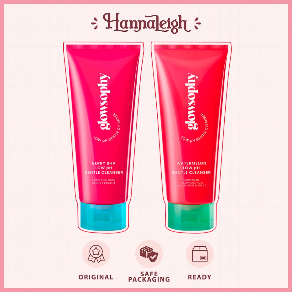 GLOWSOPHY - Berry BHA Low pH Gentle Cleanser || Watermelon Low pH Gentle Cleanser