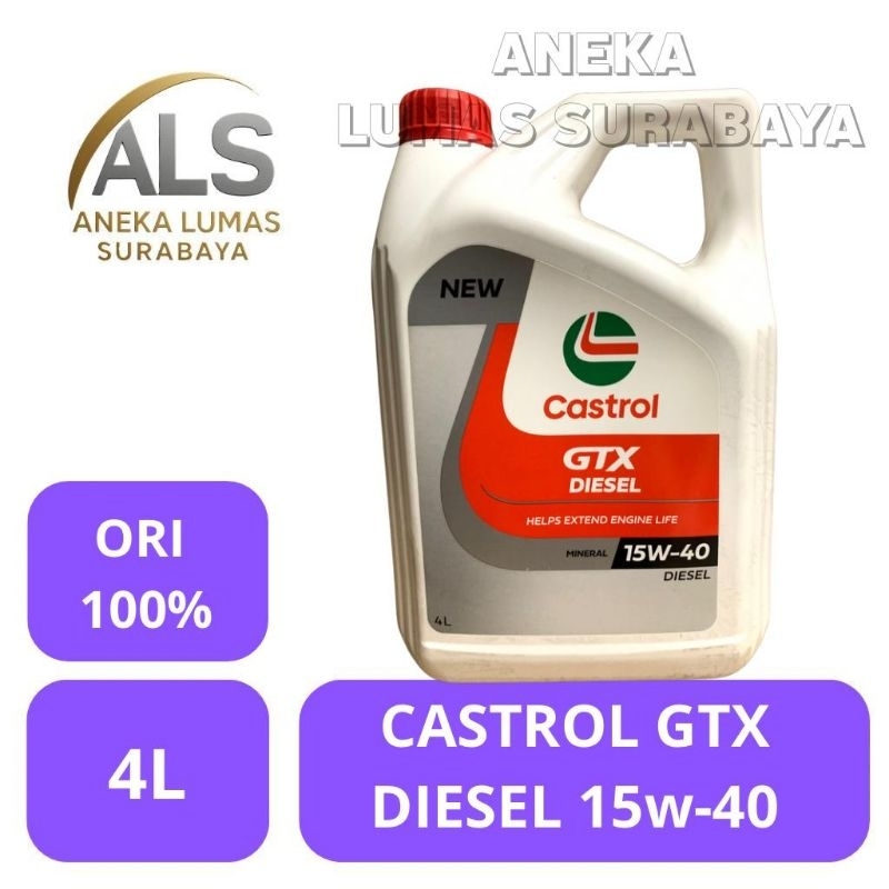 OLI MOBIL DIESEL CASTROL GTX DIESEL SAE 15W-40 4Liter