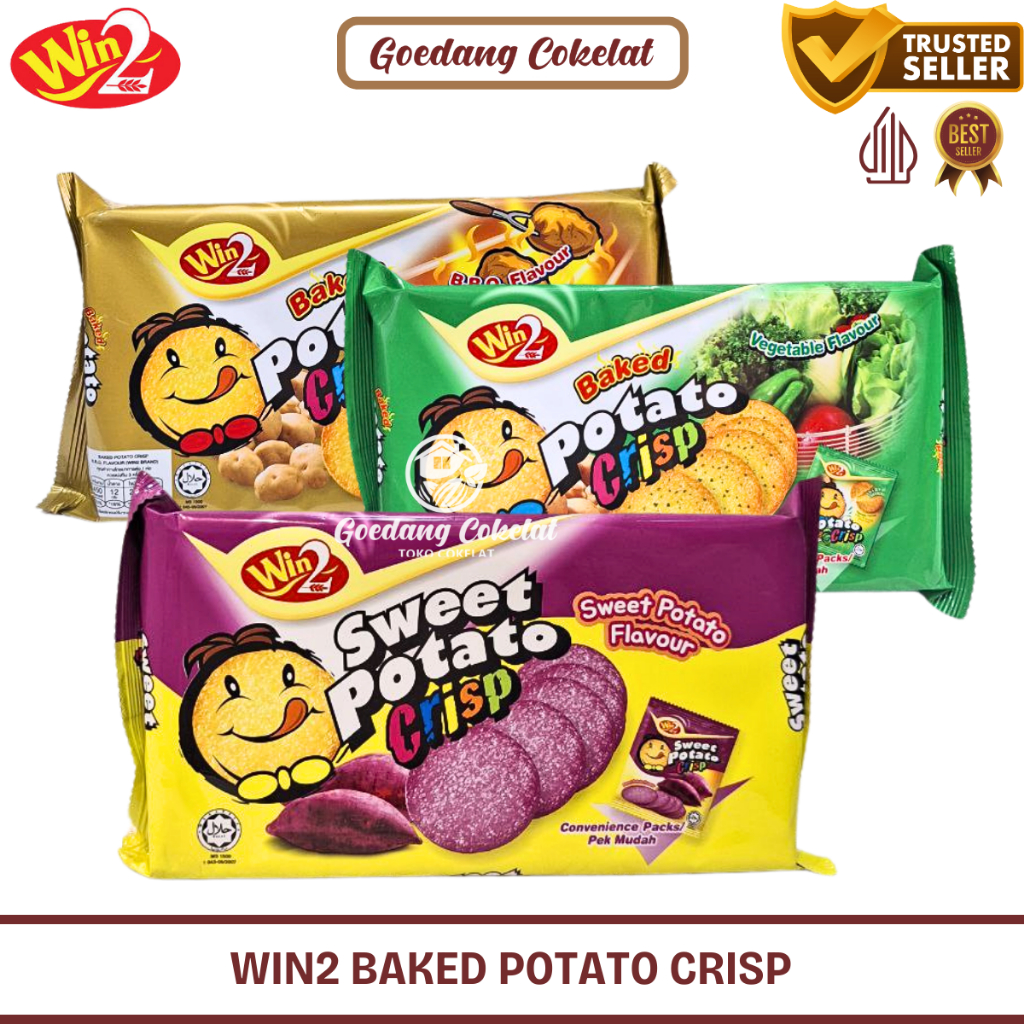 

Win2 Baked Potato Crisp / Win Win 75g / 120g (BBQ / VEGETABLE / SEAFOOD / SWEET / SOUR / TOMATO) Kemasan 120gr
