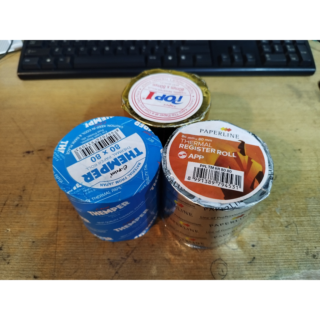 

Kertas Thermal Paper Roll Register Thermal Rolls 80mmx80mm
