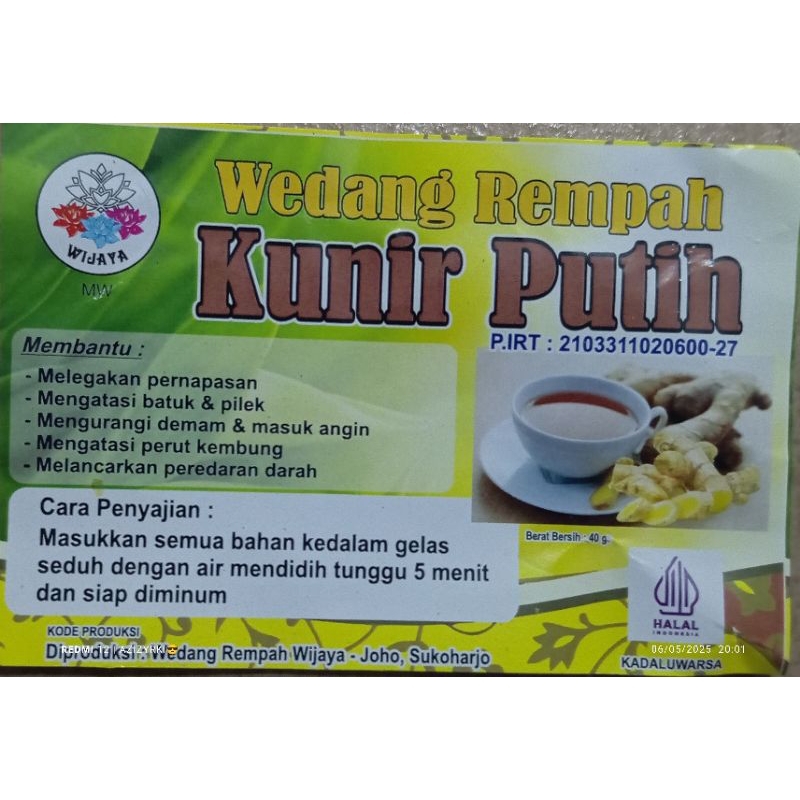 

wedang racik rempah kunir putih