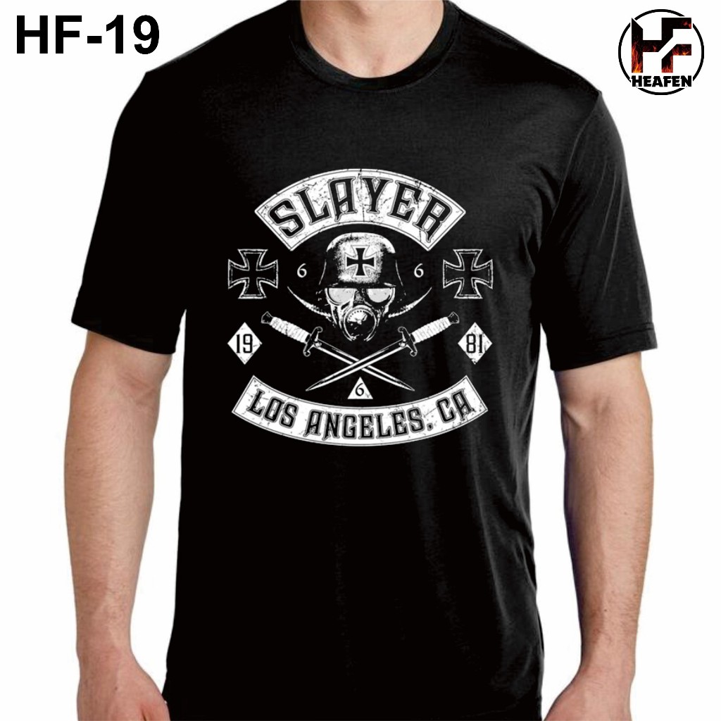 BAJU KAOS BAND SLAYER TSHIRT MUSIK METAL ROCK UNISEX DEWASA | HEAFEN S-4XL