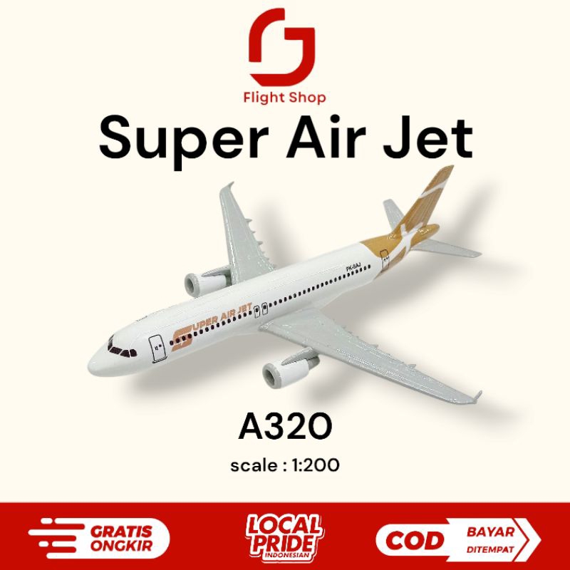 Miniatur Replika Diecast Pesawat Super Air Jet