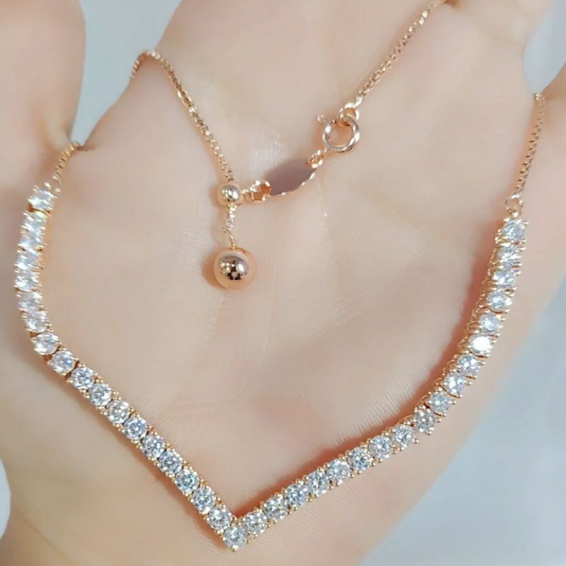 xuping88 kalung serut Aurel mewah berkualitas lapis emas titanium bronze 18k