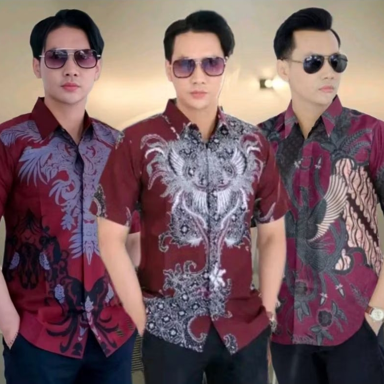 BAJU BATIK PRIA ABADI BATIK KEMEJA BATIK PRIA LENGAN PENDEK