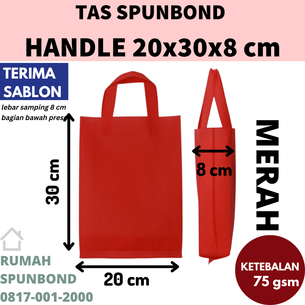

TAS SPUNBOND Handle 20x30 cm MERAH | ( TAS PRESS / GOODYBAG / GODYBAG / GOODIEBAG/ GOODIE BAG / TAS BELANJA / TAS SOUVENIR / TAS SABLON / TAS PERUSAAHAN / TAS CUSTOM SABLON / TAS SABLON / TAS SPOUNDBOUND / TAS SPUNBON )