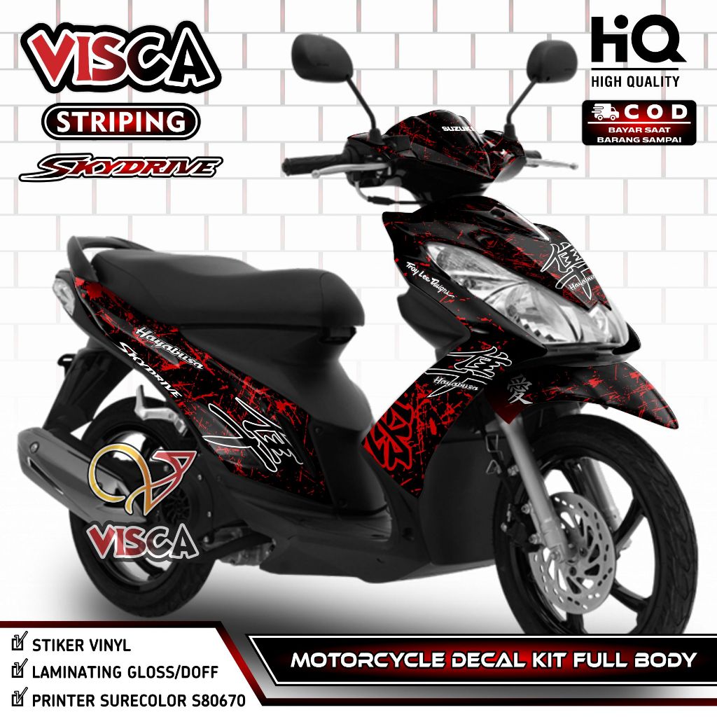 Stiker Skydrive 125 Fullbody - Decal Skydrive Full Body - Dekal Suzuki Skydrive 125 - Striping Skydr